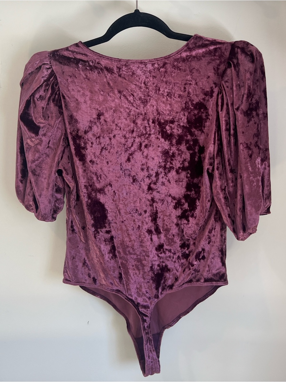Intimately Free People Don't You Wish Velvet Bodysuit in Purple Small - Picture 5 of 5